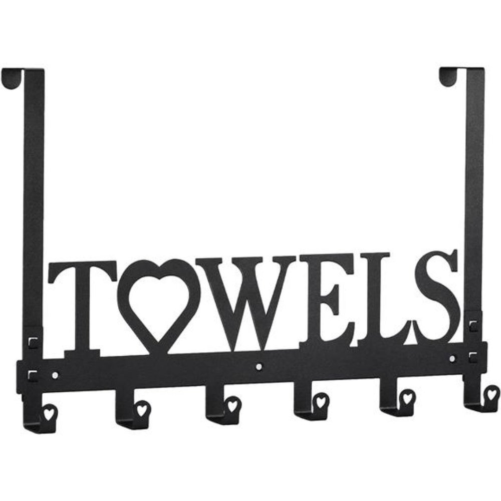 Over The Door Towel Rack Metal Bath Towel Holder Hanger for Bathroom Bedroom